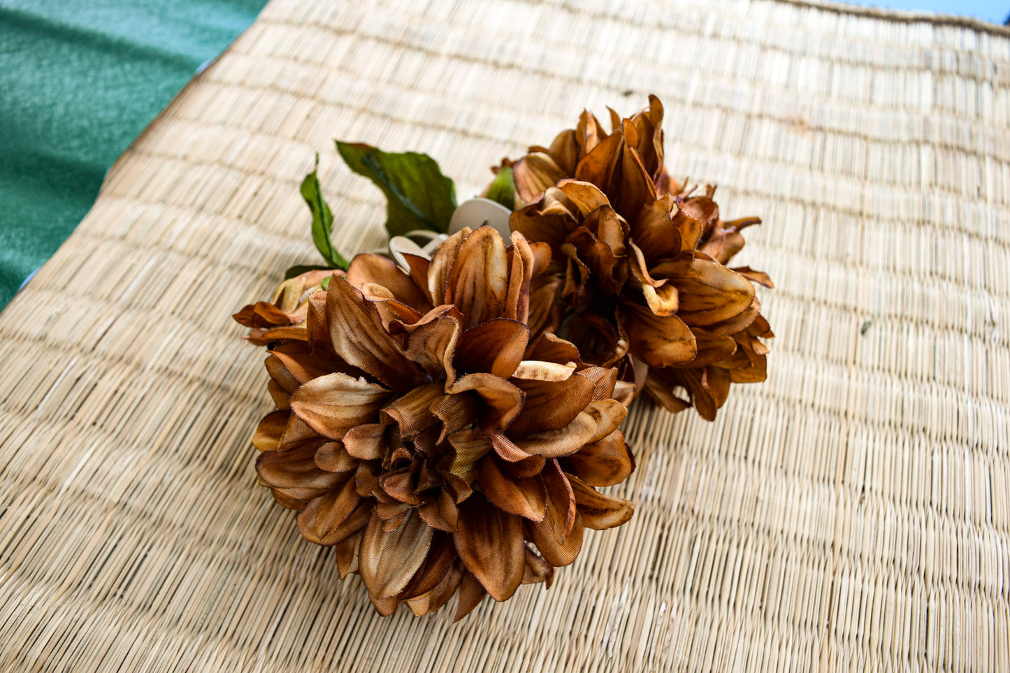 Handmade Brown Flower Hair Clip
