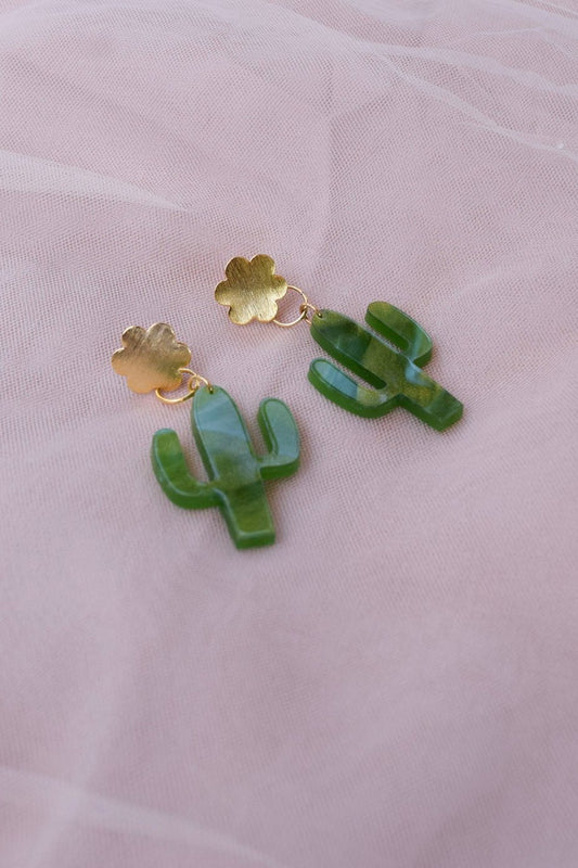 Flower of the Desert Cactus Earrings