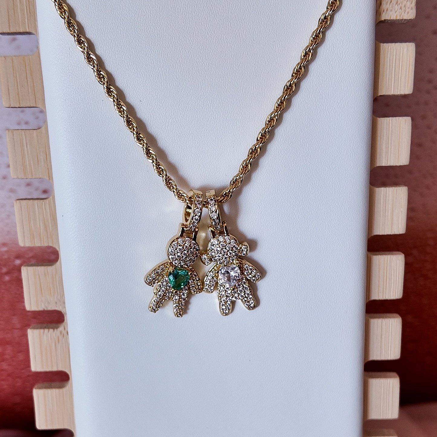 Boy & Girl Pendant Necklace