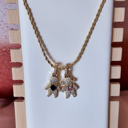 Boy & Girl Pendant Necklace
