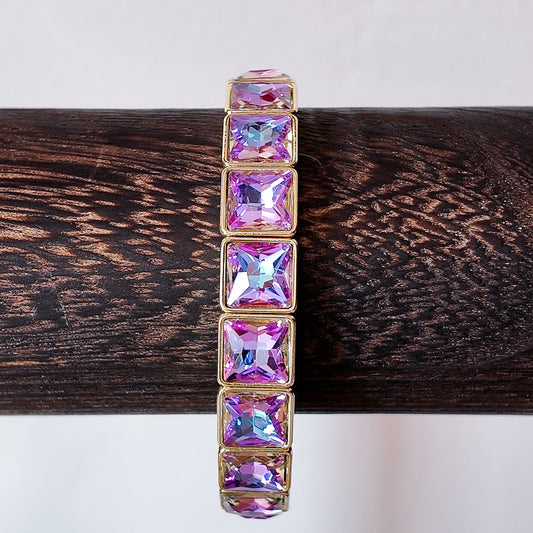 Prism Pink Crystal Statement Bracelet