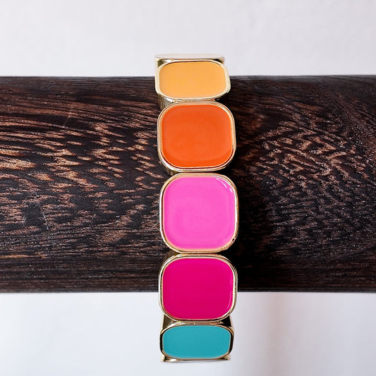 Color Block Enamel Bracelet