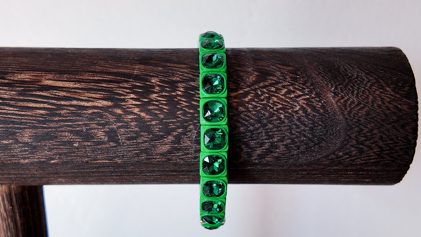 Crystal Enamel Statement Bracelet