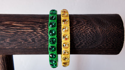 Crystal Enamel Statement Bracelet