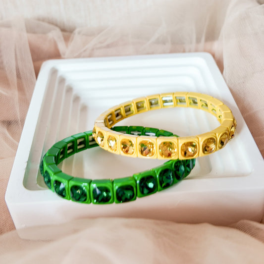 Crystal Enamel Statement Bracelet