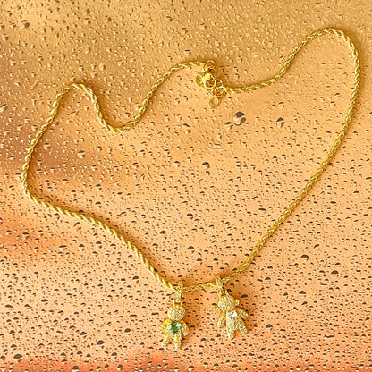 Boy & Girl Pendant Necklace