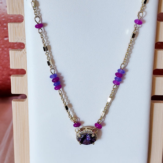 Purple Crystal Pendant